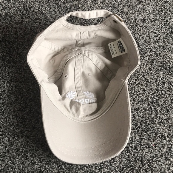 NWOT Tan & White PINK Victoria’s Secret Hat - Picture 5 of 6